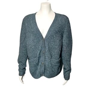 Wilfred Cardigan Aritzia Bethany Cardigan Sweater Layer Blue Green Relaxed sz XS